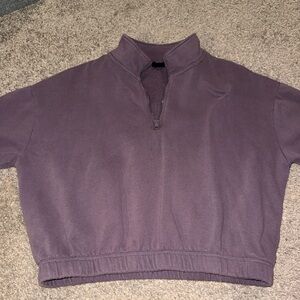 PacSun Purple Quarter-Zip Sweatshirt